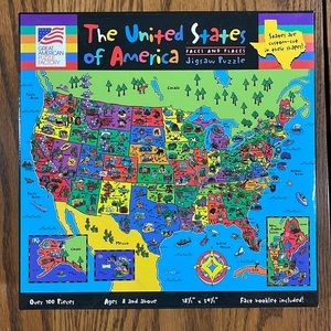 USA Puzzle w/ Learning States Guidebook
